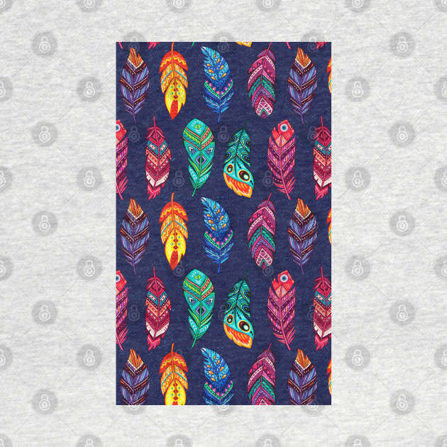 Colorful Beautiful Feather Pattern Artwork by Artistic muss